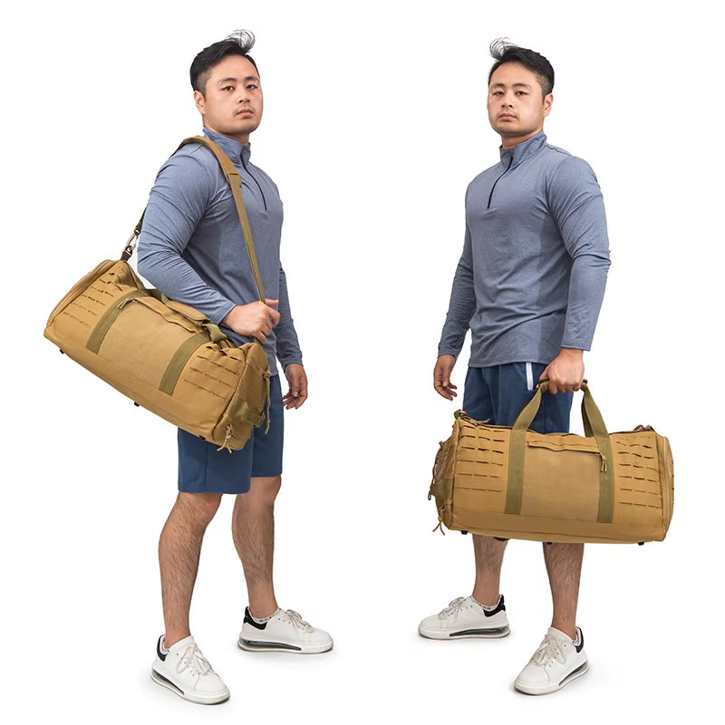 40L Sport Gym Bag Tactical Travel Duffle Bag for Men Fitness Training Bag with Shoe Basketball Outdoor Weekender Bags