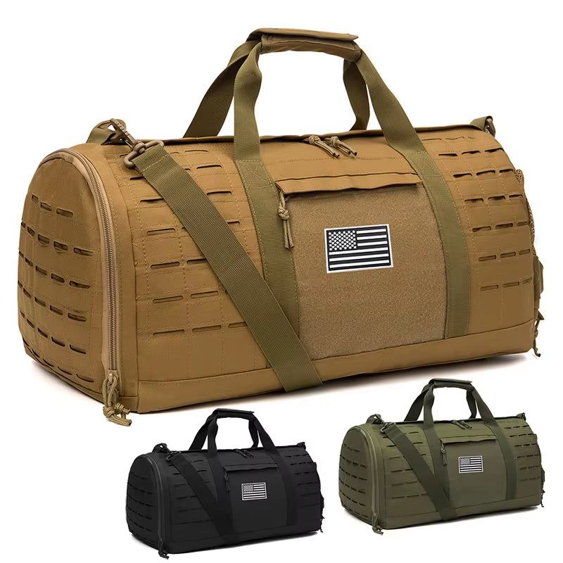 40L Sport Gym Bag Tactical Travel Duffle Bag for Men Fitness Training Bag with Shoe Basketball Outdoor Weekender Bags